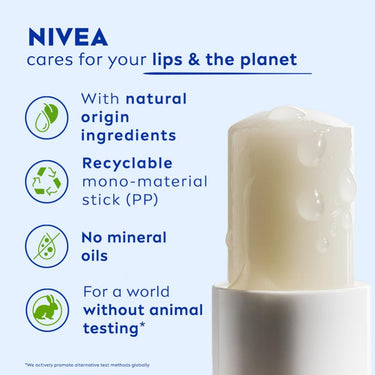 NIVEA MEN Active Care 4.8g Lip Balm|24 H Melt in Moisture Formula|Natural Oils|Nourished Lips,4.8 g (Pack of 1)